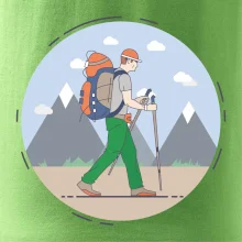 Barevný párový motiv na hory