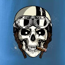 Motorkářská helma a doutník