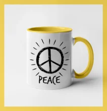 Peace symbol černobílý