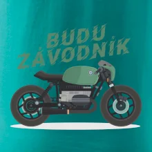 Budu závodník  zelený cafe racer