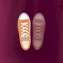 Párové boty - oranžové