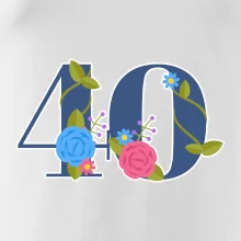 Květinové číslo kreslené - 40