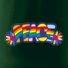 Peace nápis duhový
