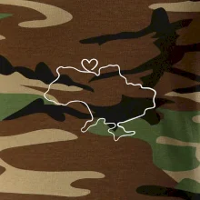 Mapa Ukrajiny - srdce