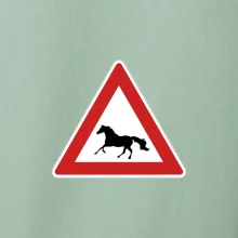 Dopravní značka - Pozor kůň běžící