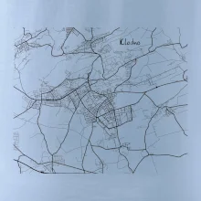 Černobílá mapa Kladno