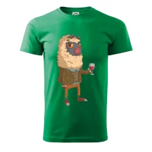 Alpaka s vínem muž