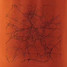 Mapy měst černobílé Plzeň