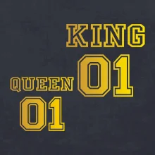 King - Queen - 01 dres - zlatý potisk
