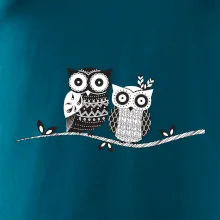 Dvě sovy abstraktní