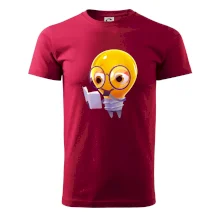 Žárovka přemýšlí nad knihou