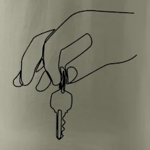 Klíče a ruka jedním tahem