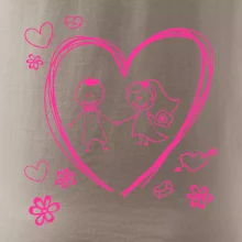 Svatba - kreslené srdce