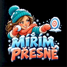 Rodinná vánoční trička - Mířím přesně máma sněhová bitva