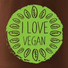 I love vegan v kruhu