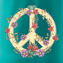 Peace symbol pískový