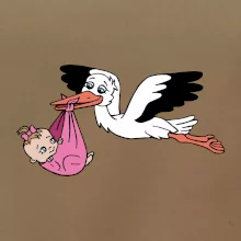 Čáp a miminko - holka (Hana-creative)