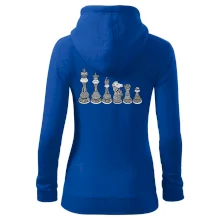 Šachové figurky v řadě - kreslené