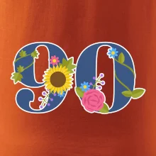 Květinové číslo kreslené - 90