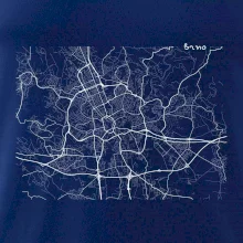 Černobílá mapa Brno