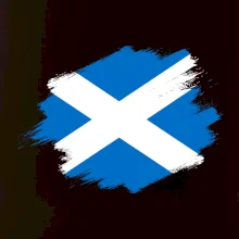 Skotská vlajka kreslená štetcem