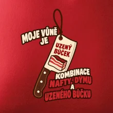 Vůně nafty dýmu a uzeného bůčku