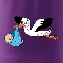 Čáp a miminko - kluk (Hana-creative)