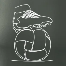 Fotbalový míč kopačka jedním tahem