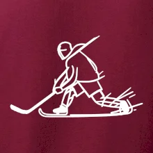 Kreslený hokejista tučnou fixou