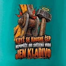 Zaseknutý čep bagru vyřeší kladivo