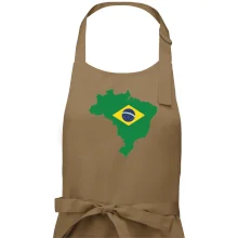 Brazílie vlajka v mapě