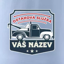 Odtahová služba - erb - červený nápis
