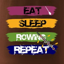 Eat sleep rowing repeat barevné