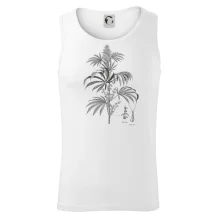 Konopí kytka černobílá