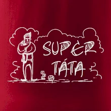 Kreslený nápis super táta