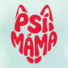 Psí máma nápis v hlavě