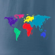 Světové kontinenty bez názvů - barevné