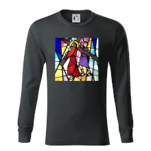 Vitráž - Ježíš a kříž