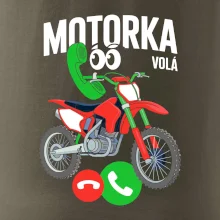 Karikatura motorka cross volá