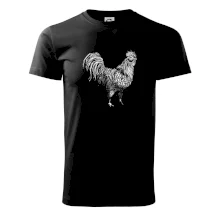 Kohout kreslený černobílý