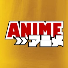 Anime nápis červený