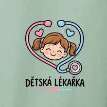 Dětská lékařka - holčička v srdci ze stetoskopu