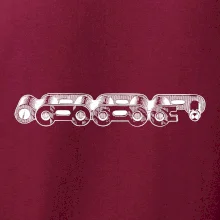 Cyklistický řetěz nákres