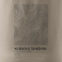Králický Sněžník - vrstevnice v obdélníku