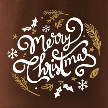 Merry christmas - nápis kulatý