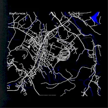 Kopřivnice - Mapa s vodními toky
