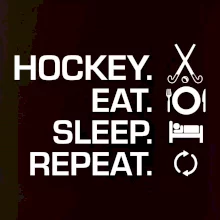 Pozemní hokej eat sleep repeat