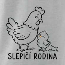Slepičí rodina s kuřátkem