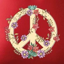 Peace symbol pískový