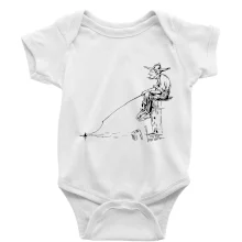 Kreslený rybář na pařezu